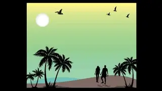 How to Create a beach Sean with CorelDraw | Coreldraw Tutorial | Vector art Tutorial