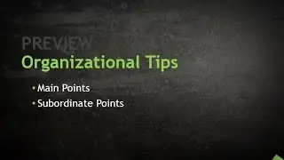 Organizational Tips