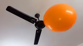 Fan experiment with big balloon 🎈 Two blade one balloon | Crompton Super High Speed Ceiling Fan
