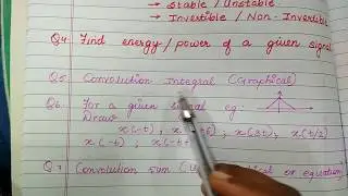 Check List for Signals and Systems Exam
