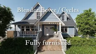 Available now! | Realtime Blender Eevee Interior Tour Modular Classic Style House 12