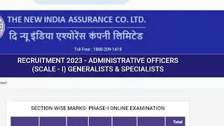 My NIACL AO Pre Score card 2023