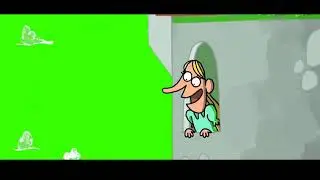 Green Screen cartoon animation. funny cartoon animation. Green screen cartoon video.