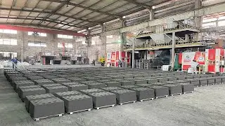 Fully automatic horizontal green sand molding machine in the foundry