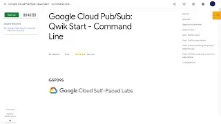 Qwiklabs | Google Cloud Pub/Sub: Qwik Start - Command Line [GSP095]