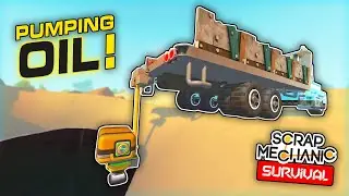 PUMPING Oil & Retrieving the LOGBOOK for Quests and Beacons! (NEW Scrap Mechanic Survival Update!)