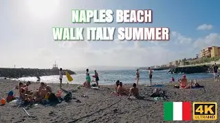 Portici - Viale Camaggio | Naples Beach Walking Tour 🇮🇹 4K UHD