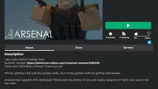 Arsenal FREE Private Server Link (September 2020)