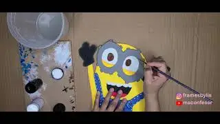 Ojos de BOB el MINION en FOAMI. #manualidades #framesbylis #crafts