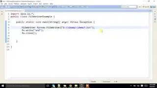 What is FileWriter class in java. Explain with an example.