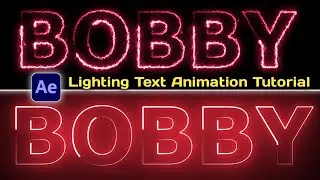 How to create lighting text animation After effects | lighting text effect after effects
