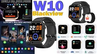 Blackview W10, спортивные Смарт-часы с Bluetooth, IP68, вызовами, cенсорным экраном 1,69'