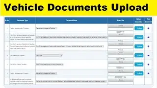 Vehicle Transfer/NOC/HP Termination Document Upload Online : Vehicle Docs Upload Online