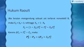 Hukum Raoult (Kimia - SBMPTN, UN, SMA)