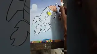 std junior KG sub drawing colour the picture space shuttle pg no 21 in workbook