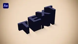 After Effects Tutorial - 3D Text Animation