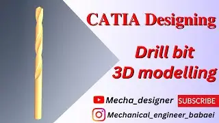 How can you draw  a drill bit by CATIA?!? There is easy way...  ||| @mecha_designer