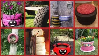 Creative ideas using recycled old tires in your yard and garden. DIY Projects