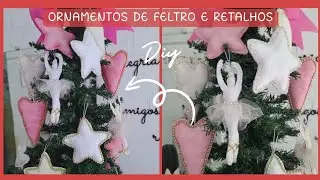 Ornamentos de feltro para árvore de Natal #christmas #nata2024