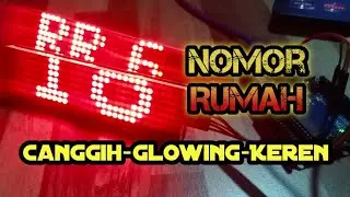 Bikin Nomor Rumah dengan LED Dot Matrix Max 7219