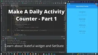 Flutter tutorial - Make a Daily Activity Counter