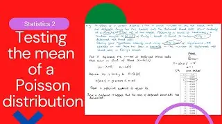 Testing the mean of a Poisson distribution (Edexcel IAL S2 7.5)