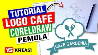 Tutorial for logo cafe in Corel Draw complete with sketches