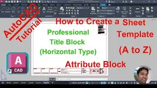 How to Create an Attribute block Sheet Template in AutoCAD