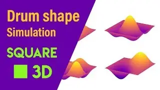 Square Drum Shape Animation in 3D