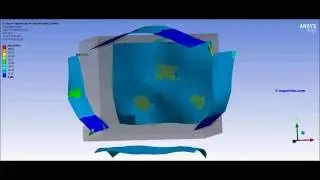 ANSYS WB Explicit Dynamics with fluids - Detonation simulation of a grenade into a metallic box