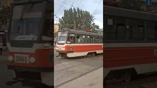 Tatra T3SU ВЗСМ, б/н 2661 маршрут №7 в депо на улице Каспийская