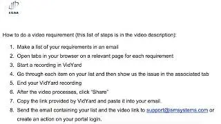 ISM Requirements Instruction Video