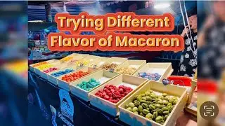 TRYING DIFFERENT FLAVOR OF MACARON//THAI STREET FOOD//THAILAND MARKET// #asmr #macaron