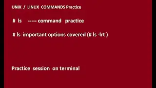06      UNIX BASIC commands     ls command practice