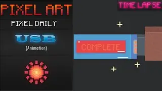 PIXEL ART ANIMATION TIME LAPSE ! | USB