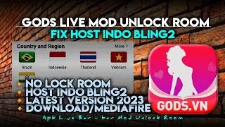 🔴 RAMAI YG NANYA HOST INDO BLING2 KEMANA_GODS LIVE MOD APK TERBARU FIX ALL UNLOCK ROOM (CARA DAFTAR)