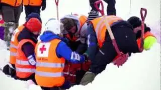 Skredøvelse Tromsø Røde Kors Hjelpekorps