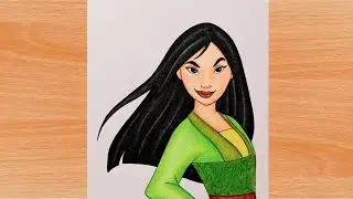 MULAN - Easy Drawing Tutorial | How to draw Disney Mulan Easily
