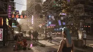 Sunset version of my Cyberpunk environment created with Unreal Engine 4.26.1