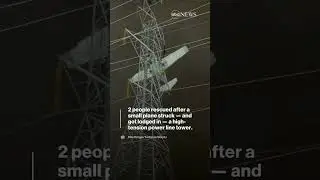 2 people rescued from plane stuck in Maryland power line tower.