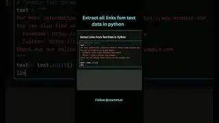 Extract All https links from the text data using python in one line code 