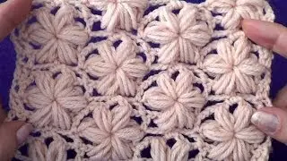 Pattern a Flowers of puff stitch