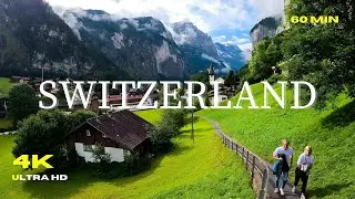 LAUTERBRUNNEN  Switzerland walking Tour 4k   Most Beautiful Village Earth
