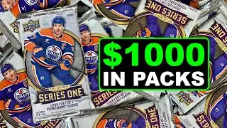 Opening $1000 Worth of Packs of 2025-26 Upper Deck Series 1 Hockey Hobby