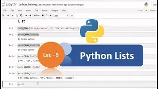 Python Tutorial - 9 | Python Lists | Python Tutorial for Beginners