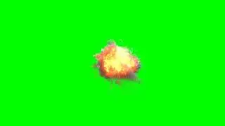 Overcharge explosion VFX green screen