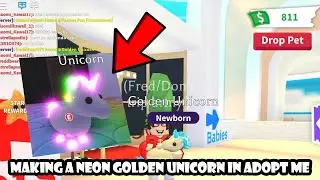 How To Make A Neon Golden UNICORN IN Roblox ADOPT ME!