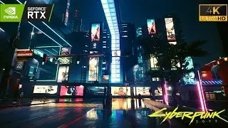 Cyberpunk 2077 EPIC Cinematic Night Walk | 4K Ray Tracing Psycho MAX Settings