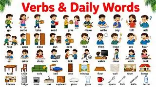 Essential English Verbs for Beginners | Learn Home Vocabulary with Pictures