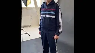 Мужской спортивный костюм адидас Светофор синий Винтаж 80-90-х Adidas  Австрия Спортивный костюм